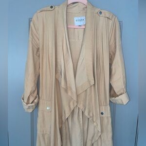 Guess Los Angeles Beige Wrap Trench Coat Size M
